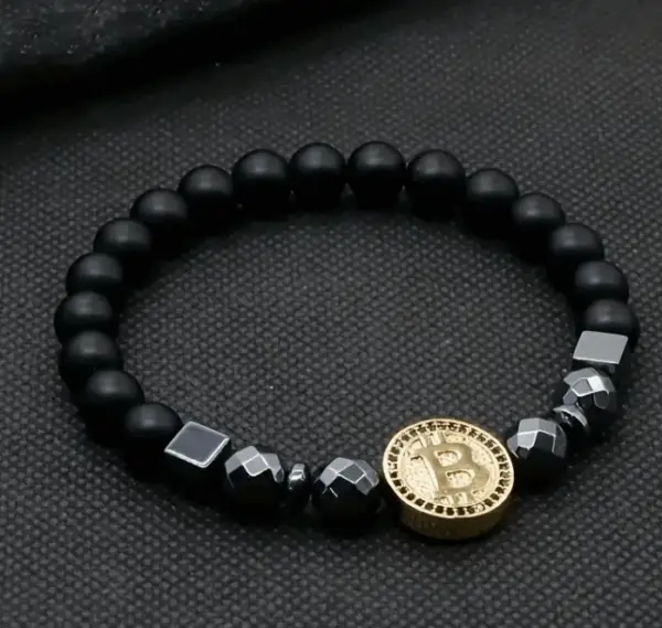 Bitcoin Charm Bracelet for Men - Image 2