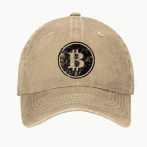 Baseball cap with Bitcoin logo