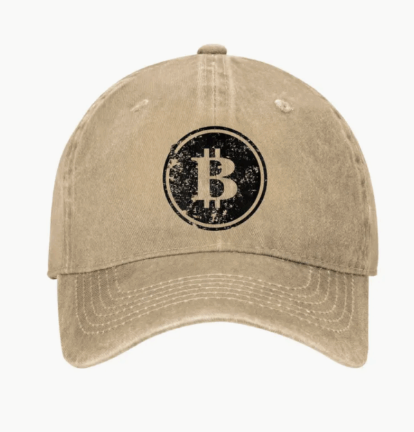Baseball cap with Bitcoin logo