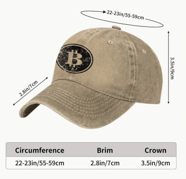 Baseball cap with Bitcoin logo - Image 2